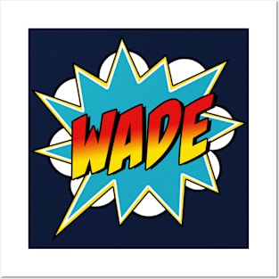 Boys Wade Name Superhero Comic Book Posters and Art